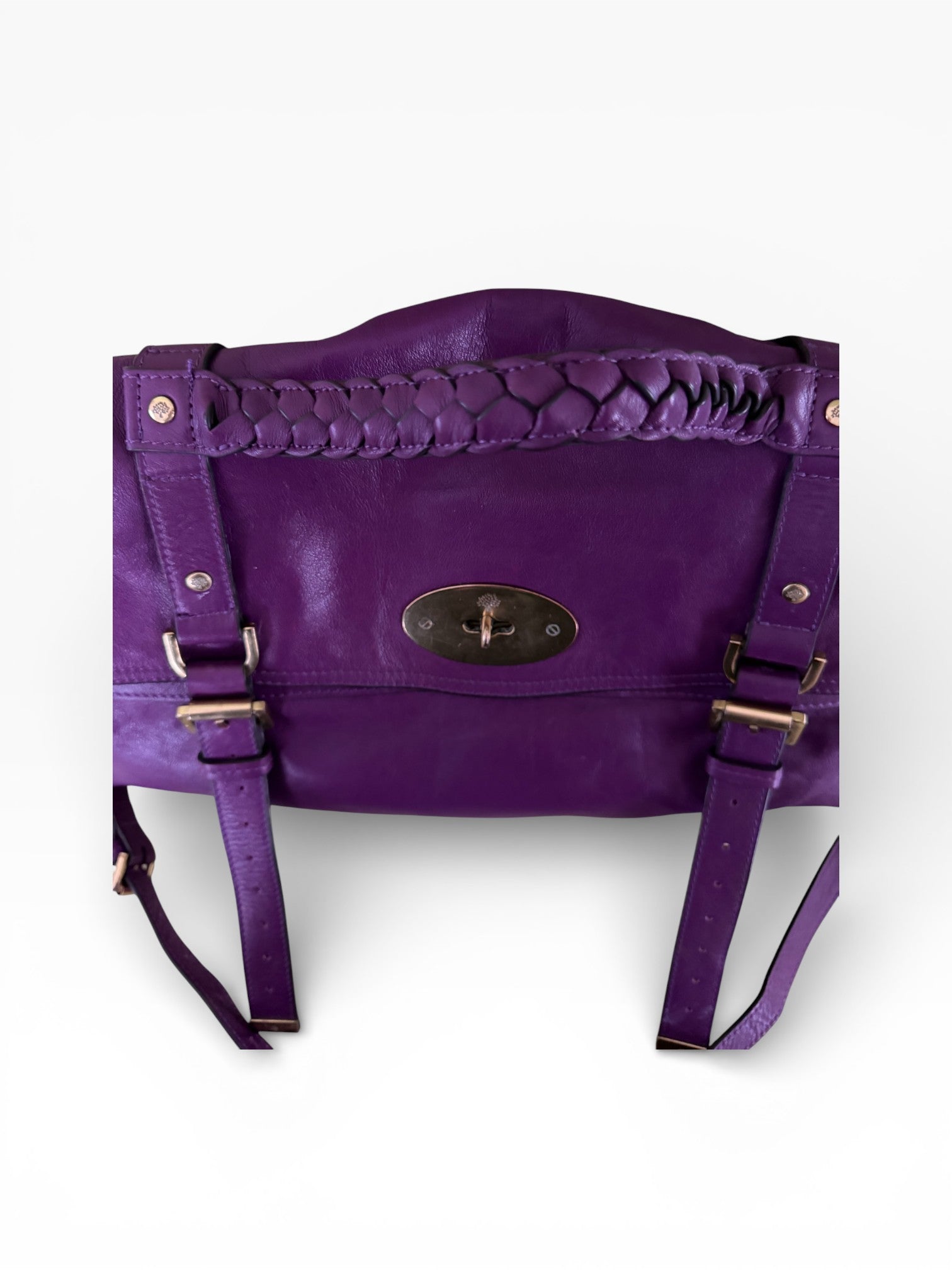 Mulberry Alexa Oversized Satchel in Purple Violet