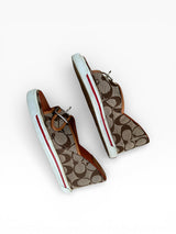 Vintage Coach Signature C Wedge Sandals