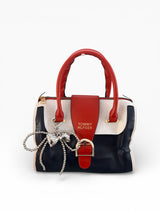 Tommy Hilfiger Red White Blue Colorblock Satchel Handbag