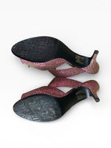 J. Reneé Metallic Purple Gold Kitten Heels