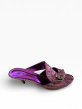 J. Reneé Metallic Purple Gold Kitten Heels