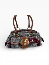 Coach Soho Tweed Satchel with Swarovski Crystal Bow