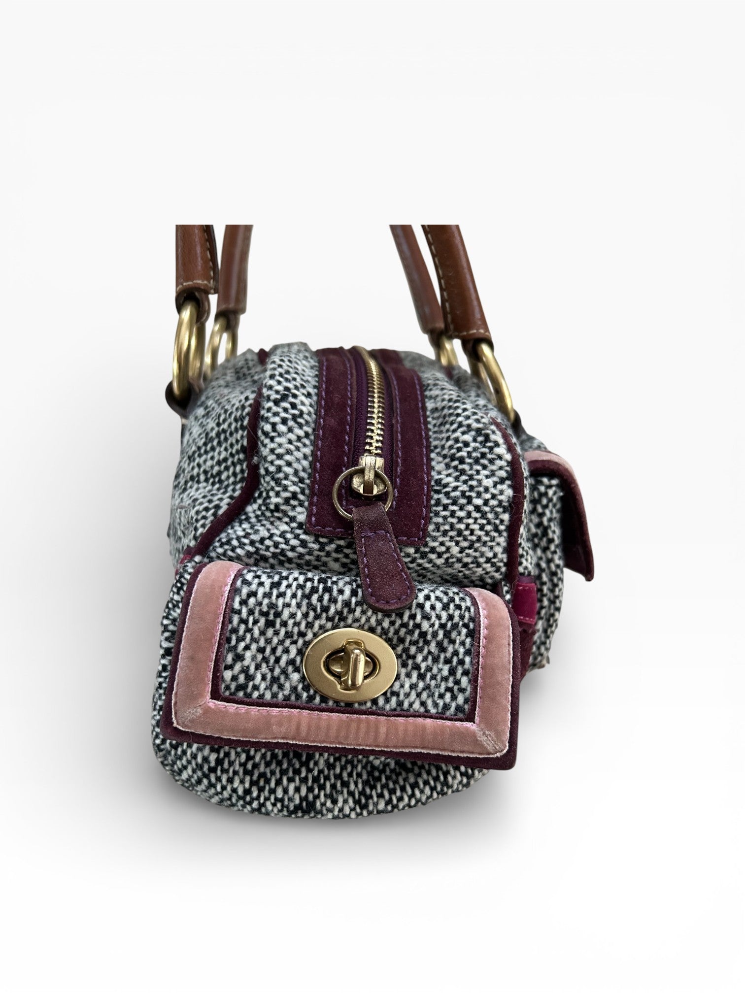 Coach Soho Tweed Satchel with Swarovski Crystal Bow