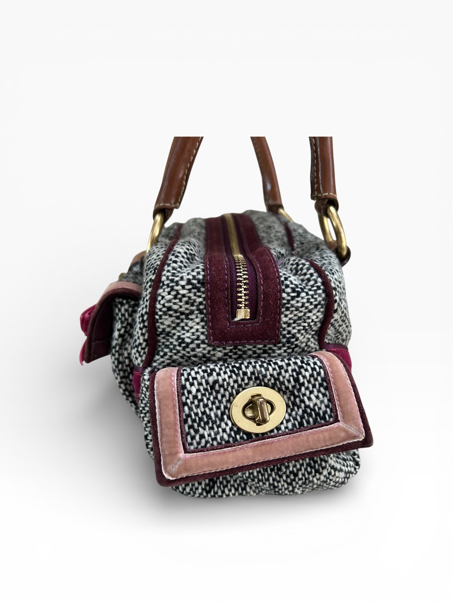 Coach Soho Tweed Satchel with Swarovski Crystal Bow