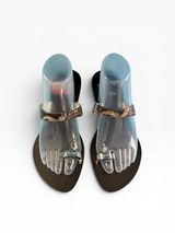 Baby Phat Snake Print Toe-Ring Sandals