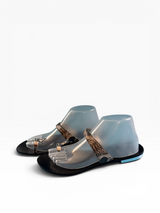 Baby Phat Snake Print Toe-Ring Sandals