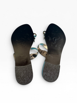 Baby Phat Snake Print Toe-Ring Sandals