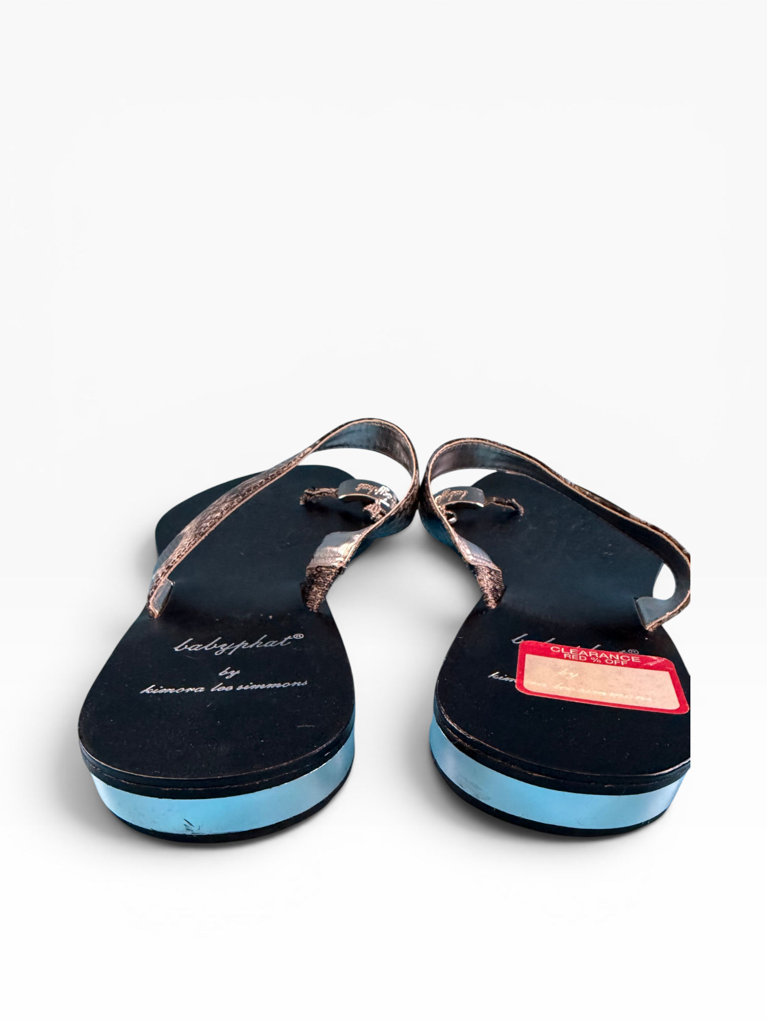 Baby Phat Snake Print Toe-Ring Sandals