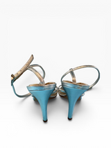 Giuseppe Zanotti "TAZ 90" Silver Crystal Flower Sandals