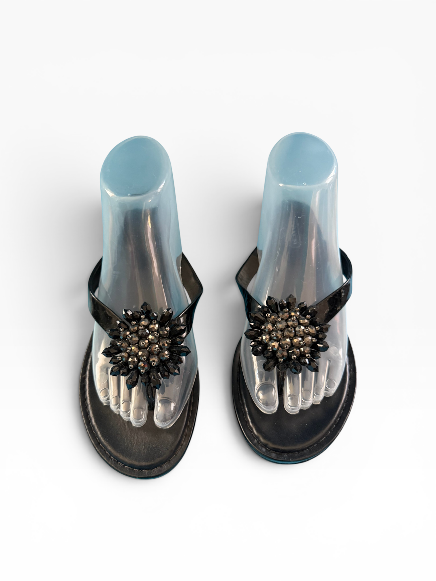 Coach Signature Beaded Platform Wedge Sandals