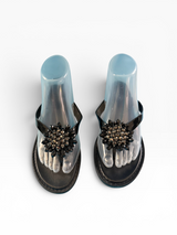 Coach Signature Beaded Platform Wedge Sandals