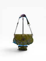 Rocawear Olive Patent Flap Shoulder Bag