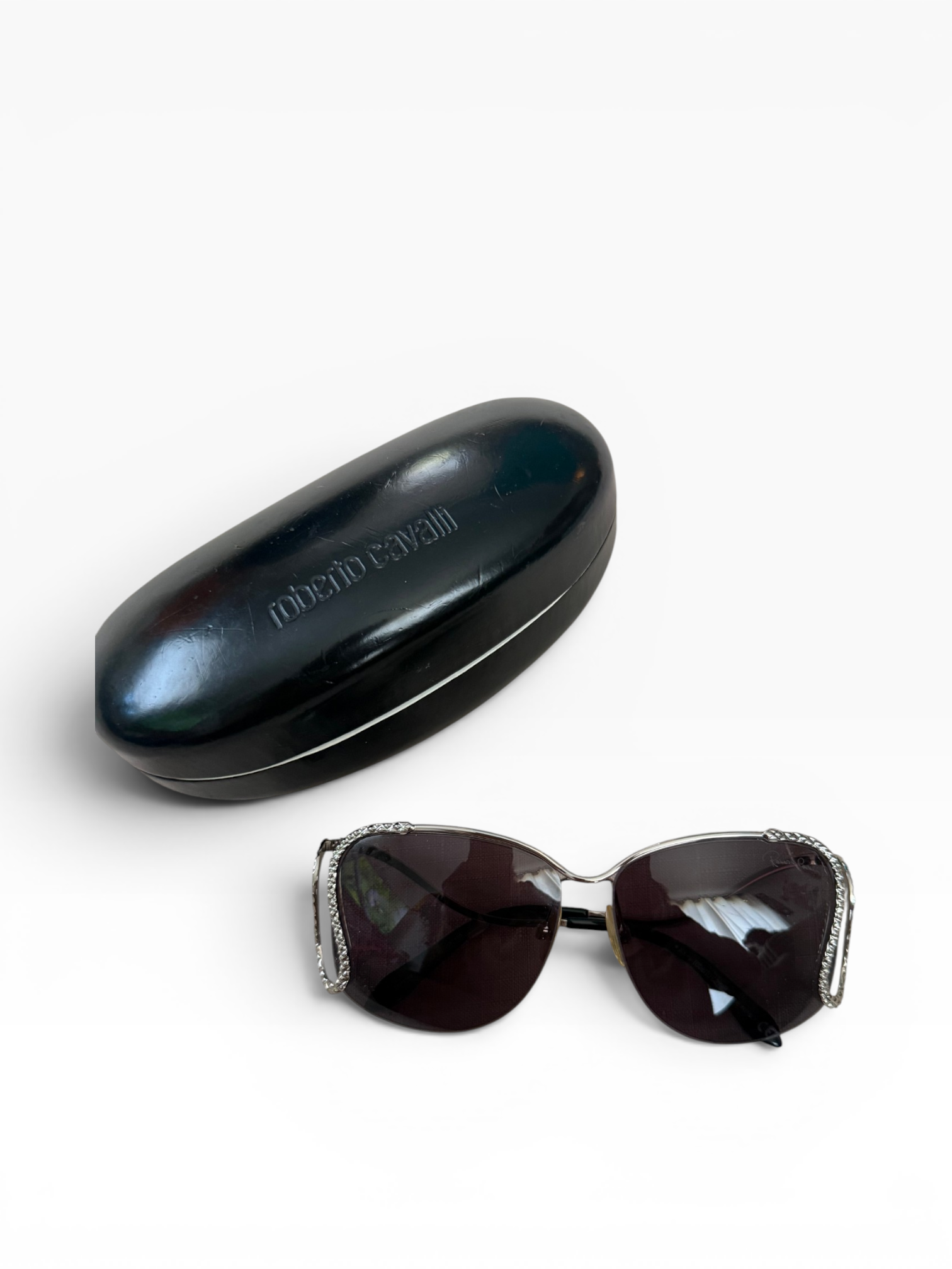 Roberto Cavalli Marutea Serpent Sunglasses, Palladium