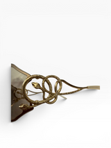 Roberto Cavalli Y2K Gold Serpent Sunglasses with Pearl Tips