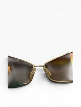 Roberto Cavalli Y2K Gold Serpent Sunglasses with Pearl Tips