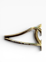 Roberto Cavalli Y2K Gold Serpent Sunglasses with Pearl Tips