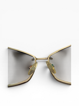 Roberto Cavalli Y2K Gold Serpent Sunglasses with Pearl Tips