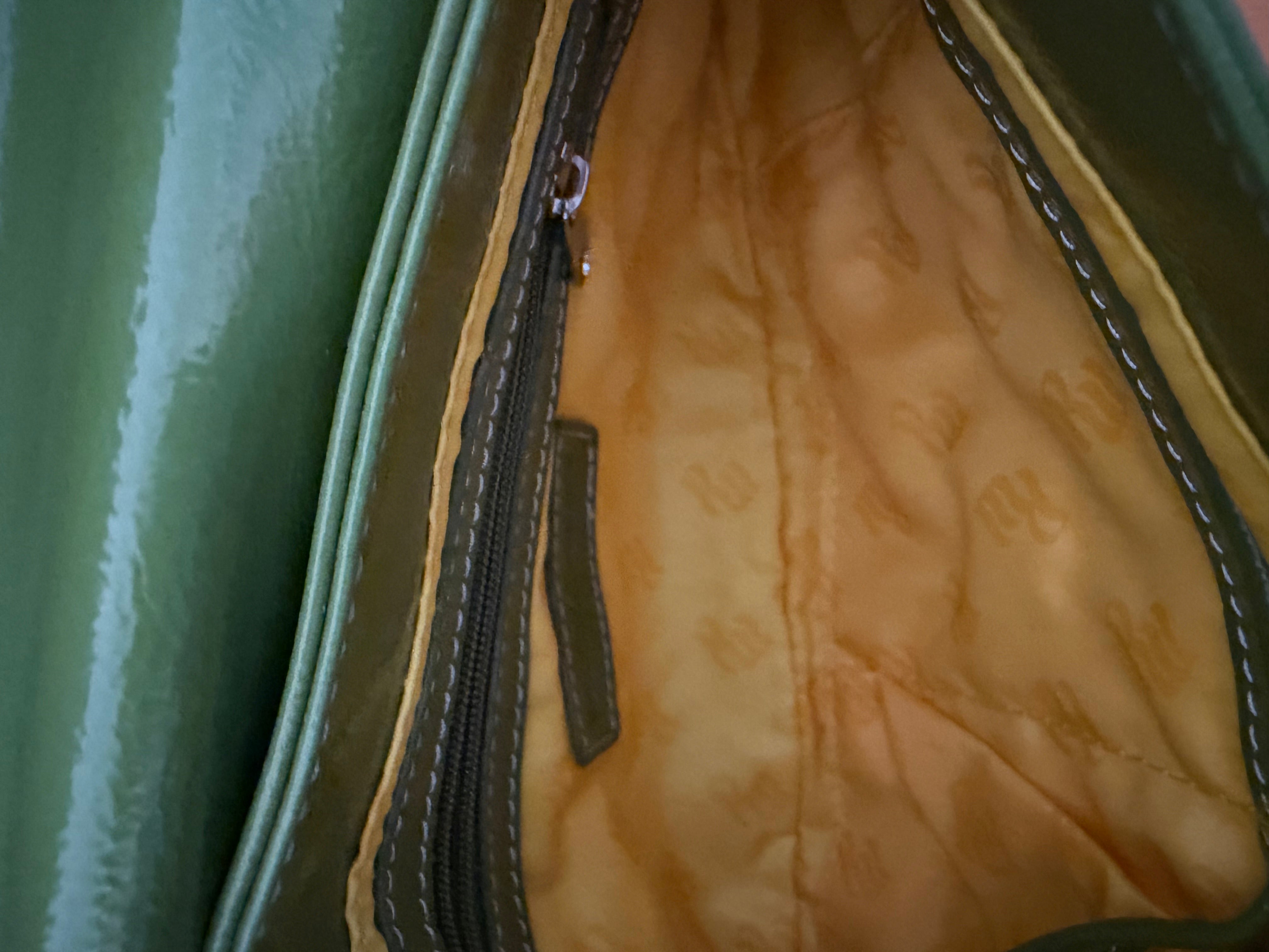 Rocawear Olive Patent Flap Shoulder Bag
