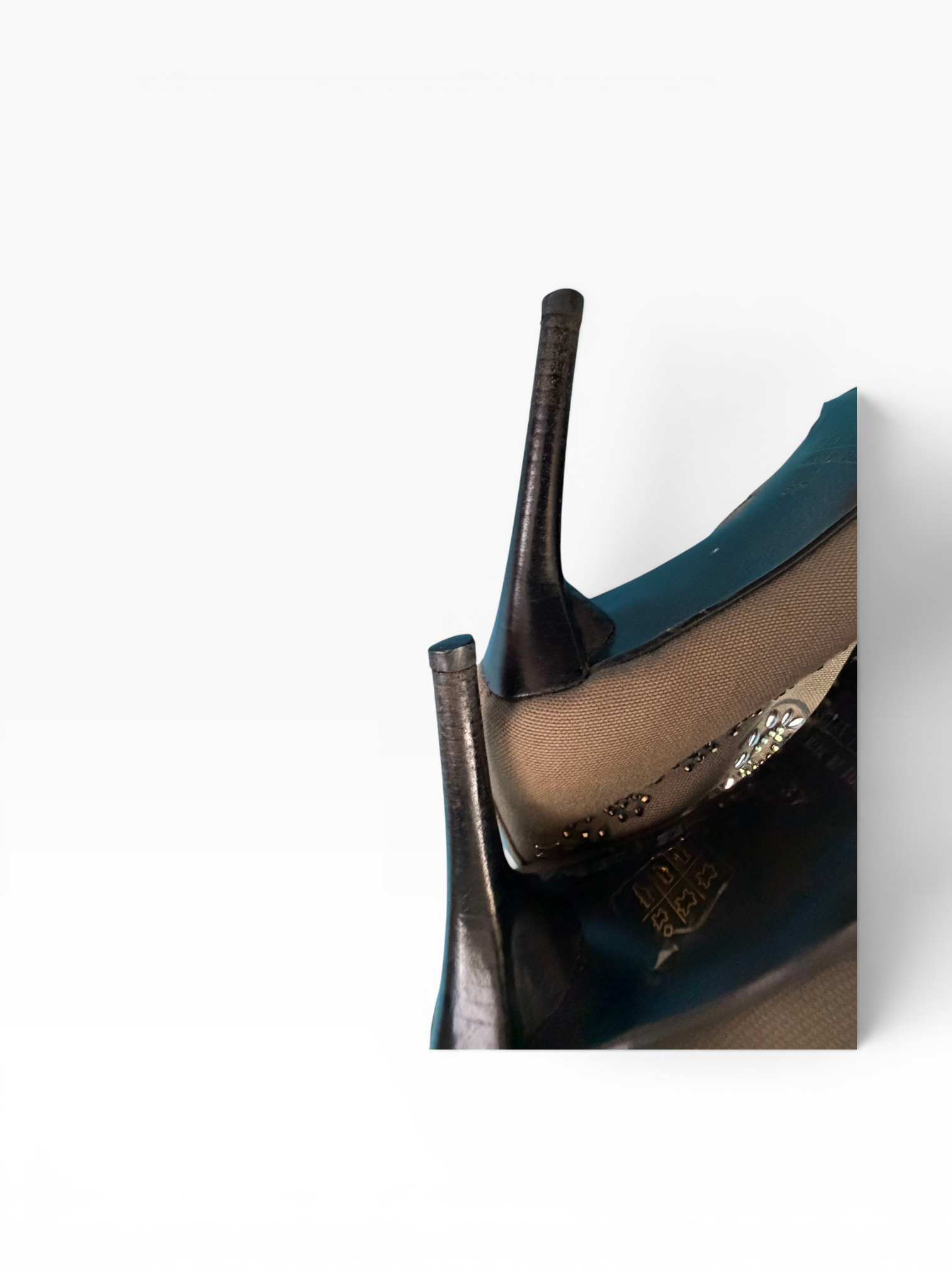 Le Silla Military Canvas Studded Lace-Up Boots