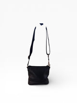 Coach Black Leather Crossbody Bag with Turnlock Pocket