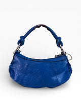 Guess Blue Embossed G Logo Shoulder Bag