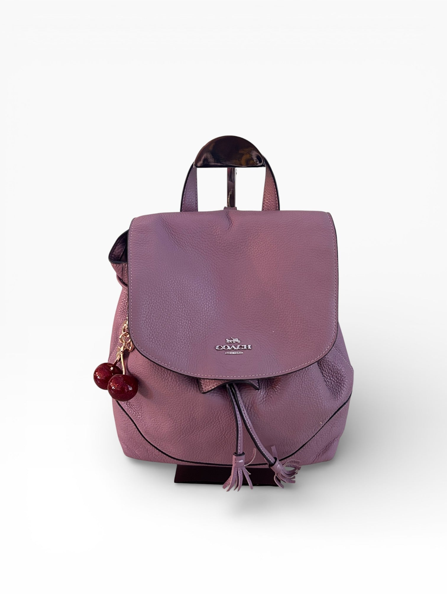 Coach Elle Leather Backpack in Lilac Plum