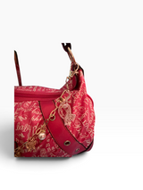 Baby Phat Pink Graffiti Logo Print Hobo Bag