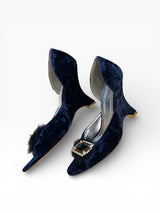 House of Deréon Navy Velvet Heels