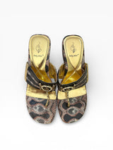 Baby Phat Snakeskin Wedges