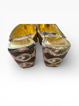 Baby Phat Snakeskin Wedges