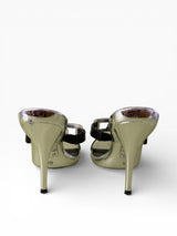 Baby Phat Silver Chrome Stiletto Sandals