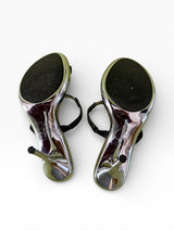 Baby Phat Silver Chrome Stiletto Sandals