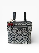 Coach Signature Canvas Tote Bag with Cherry Charm