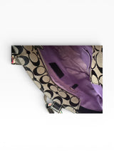 Coach Signature Canvas Tote Bag with Cherry Charm