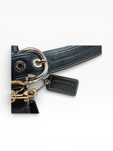 Coach Signature Canvas Shoulder Bag with Buckle Details