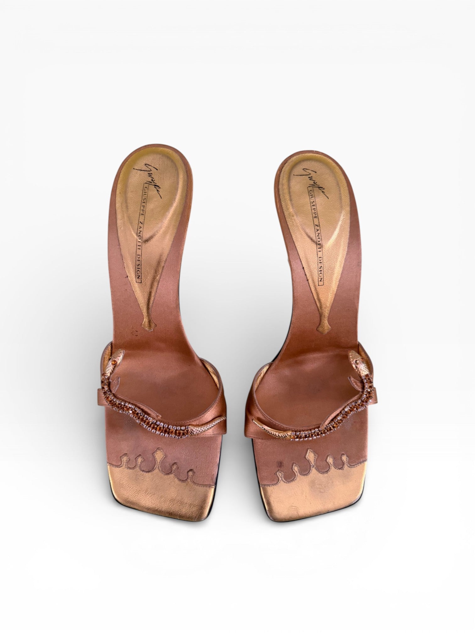 Giuseppe Zanotti Crystal Snake Mules