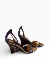 Baby Phat Studded Cat Logo Wedge Sandals