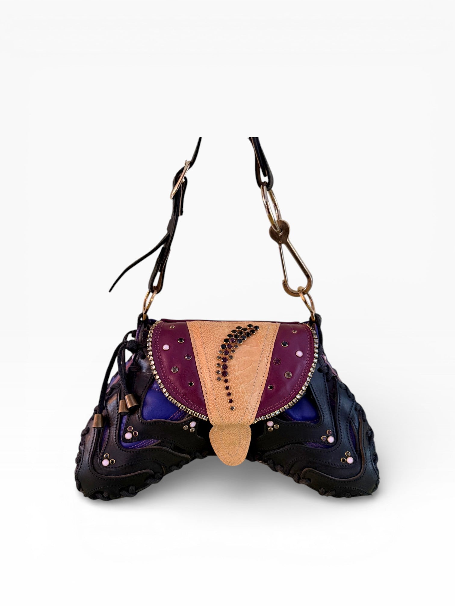 Bracher Emden London Crystal Butterfly Shoulder Bag