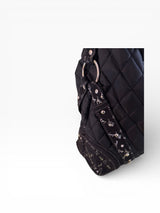 Baby Phat Quilted Chain Faux Fur Hobo