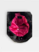 Baby Phat Quilted Chain Faux Fur Hobo