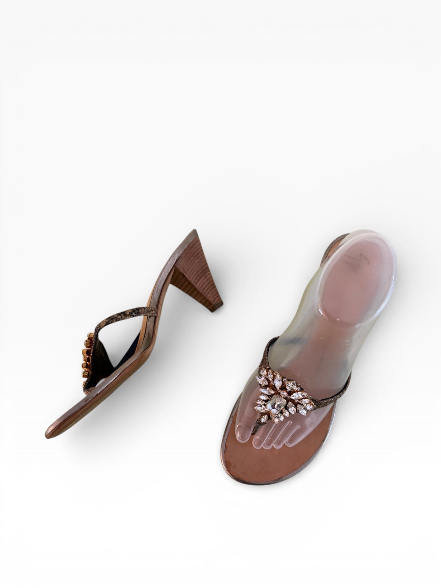Giuseppe Zanotti Crystal Starburst Thong Sandals