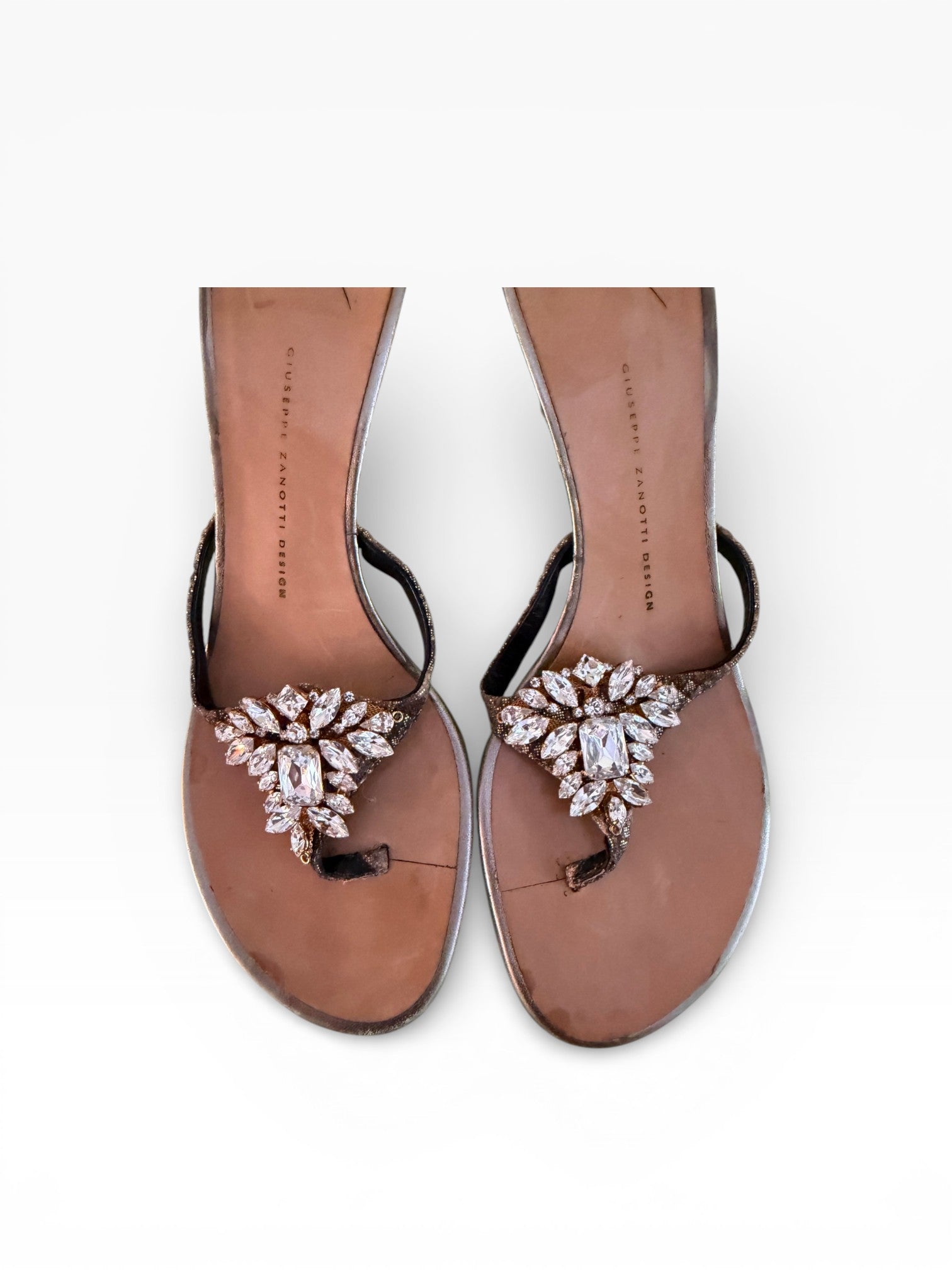 Giuseppe Zanotti Crystal Starburst Thong Sandals