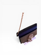 Roberto Cavalli Crystal Tribal Mask Studded Chain Bag