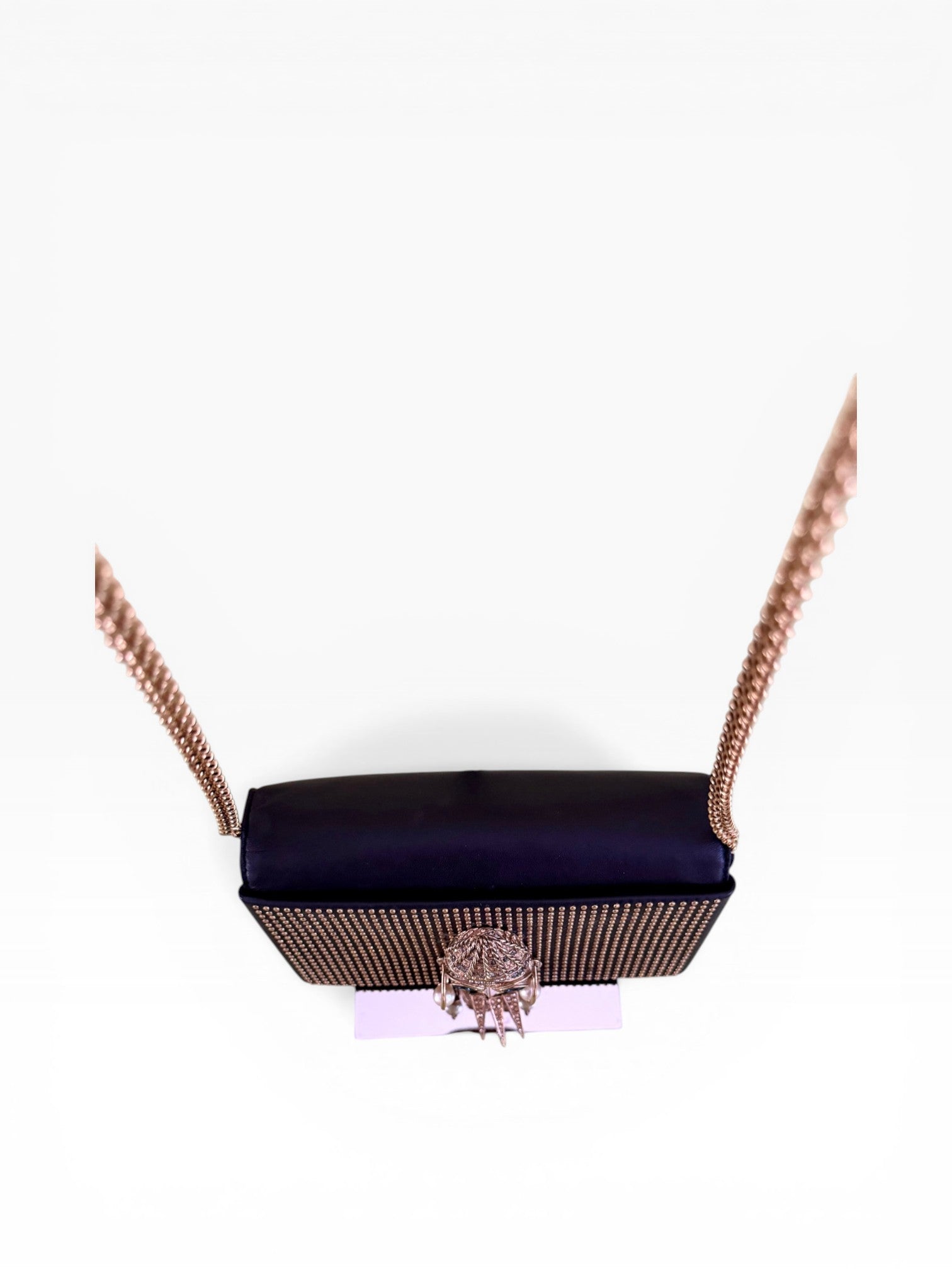 Roberto Cavalli Crystal Tribal Mask Studded Chain Bag