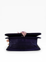 Roberto Cavalli Crystal Tribal Mask Studded Chain Bag