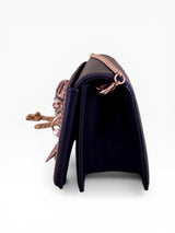 Roberto Cavalli Crystal Tribal Mask Studded Chain Bag