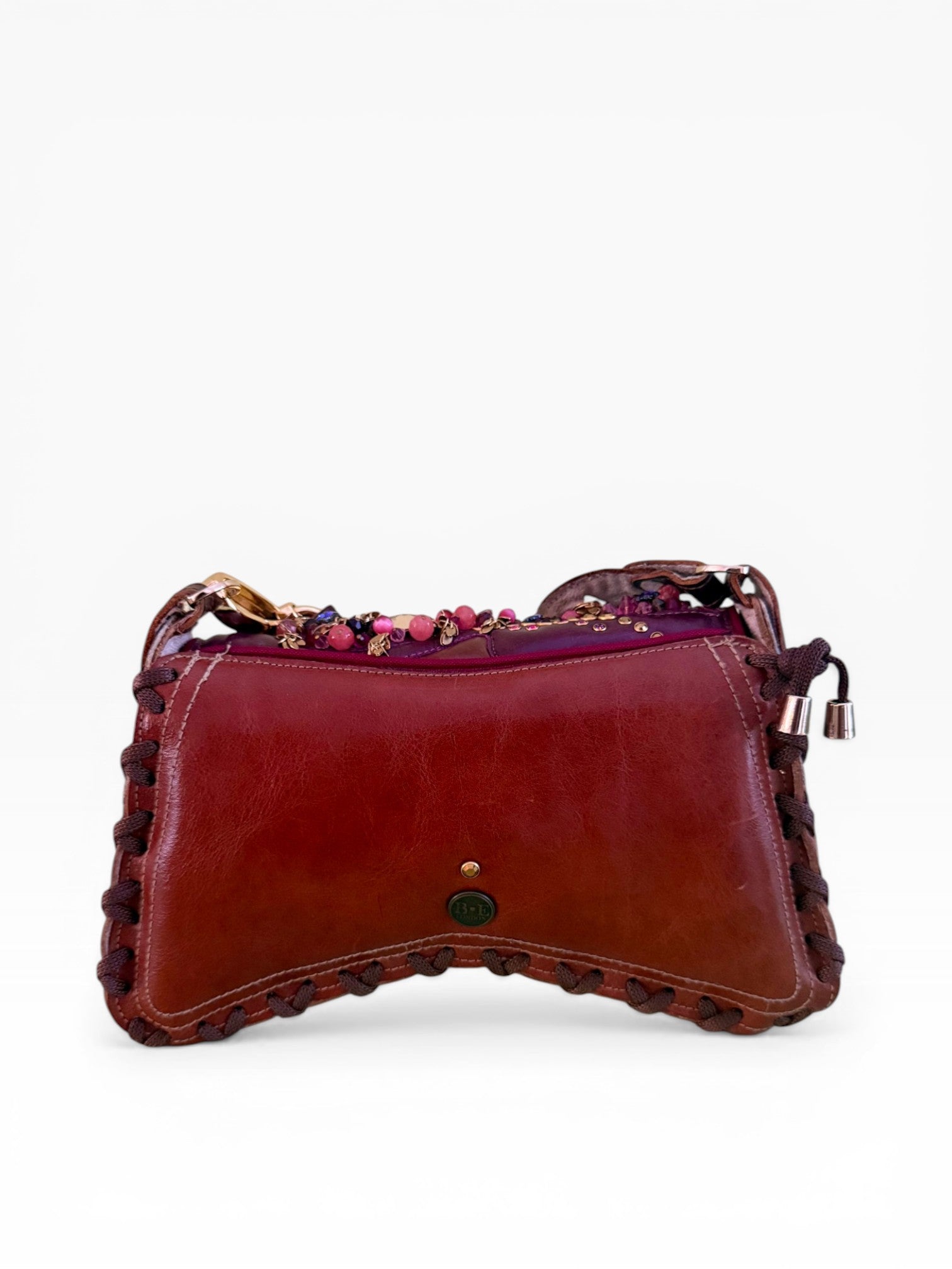Bracher Emden London Jeweled Fringe Butterfly Shoulder Bag