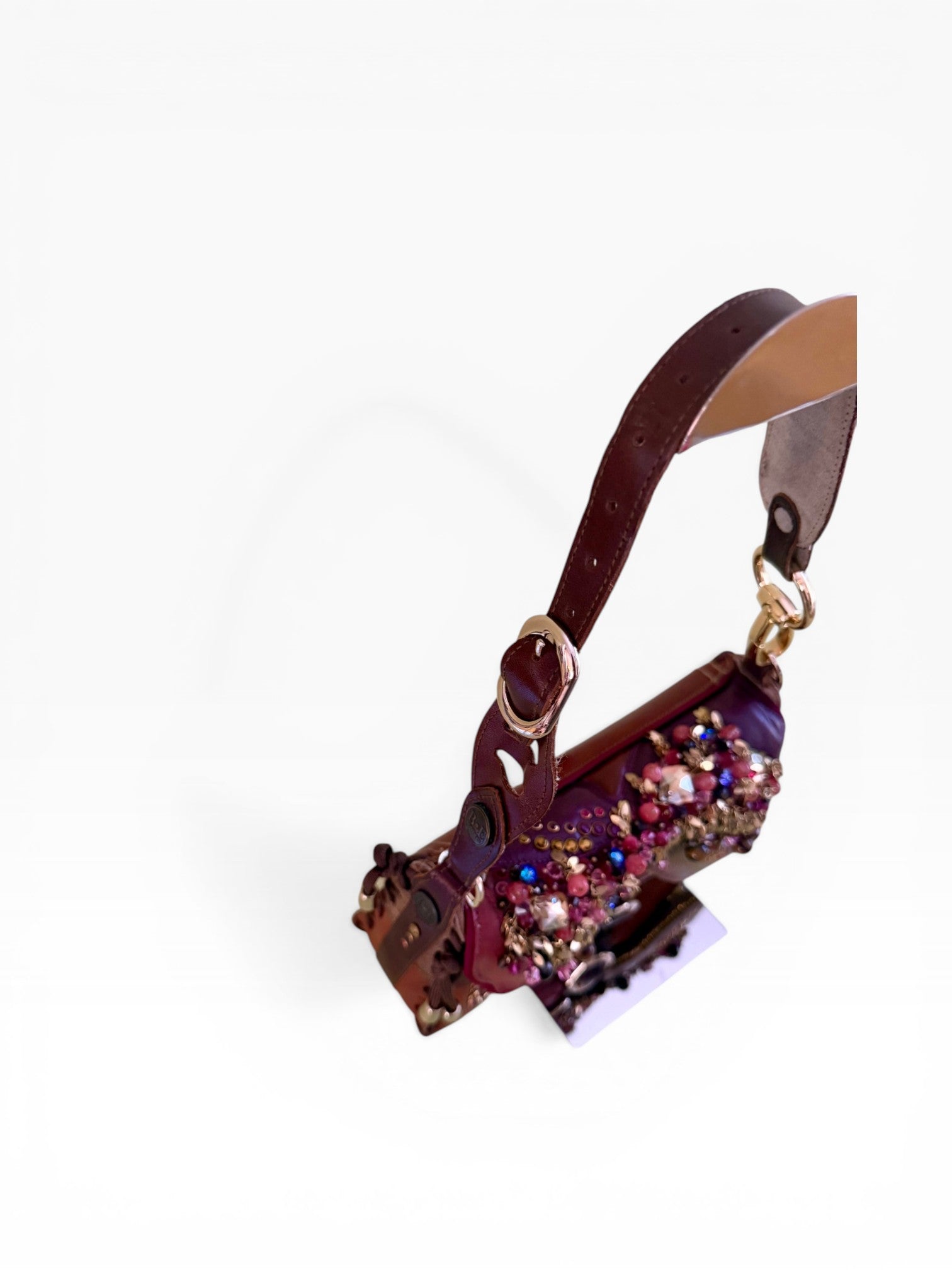 Bracher Emden London Jeweled Fringe Butterfly Shoulder Bag