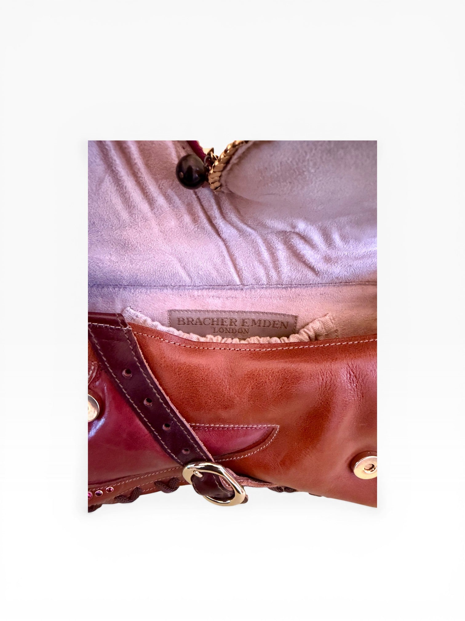 Bracher Emden London Jeweled Fringe Butterfly Shoulder Bag