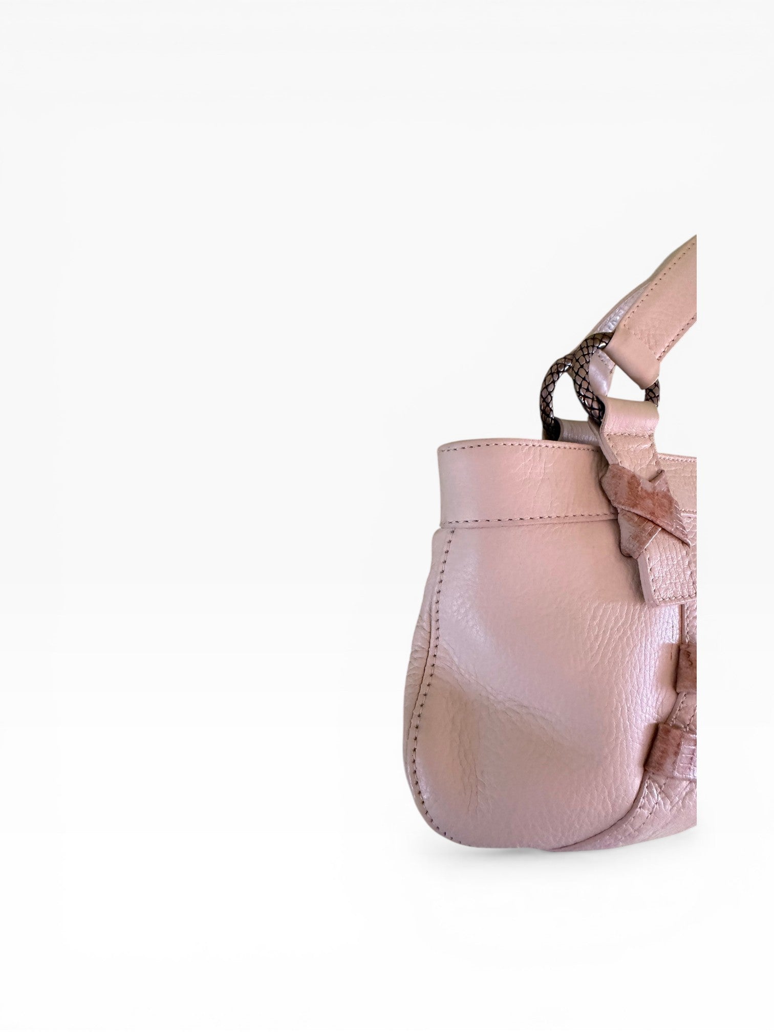 Roberto Cavalli Freedom Snake Head Leather Handbag